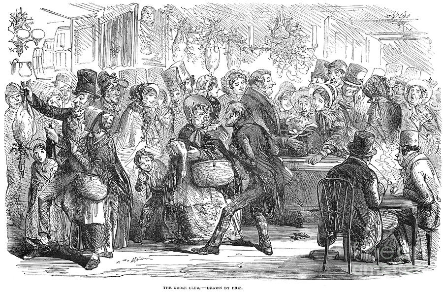 Christmas Party, 1853 Photograph by Granger
