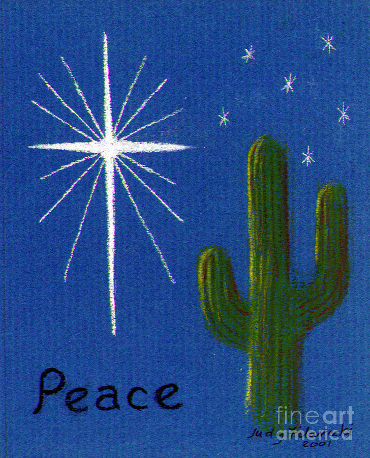 Christmas Painting - Christmas Star Greeting Card by Judy Filarecki
