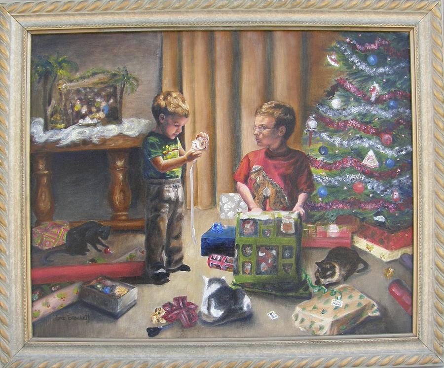Christmas Time FRAMED Painting by Lori Brackett
