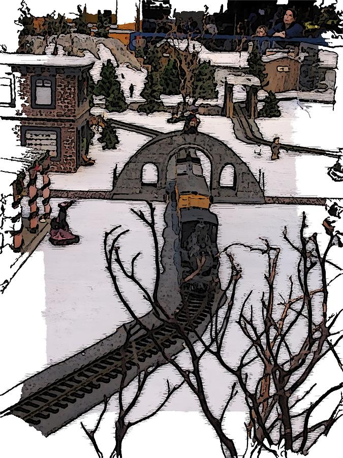 Christmas Train Digital Art by Tim Allen