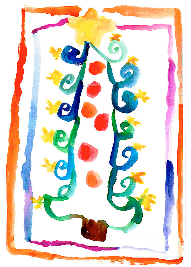 Christmas Tree Painting by Julien Jollon Age Six