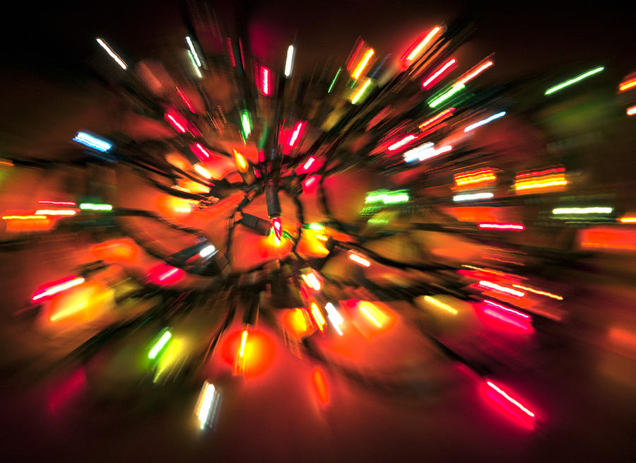 Christmas Tree Light Explosion Photograph by Glenn Gordon