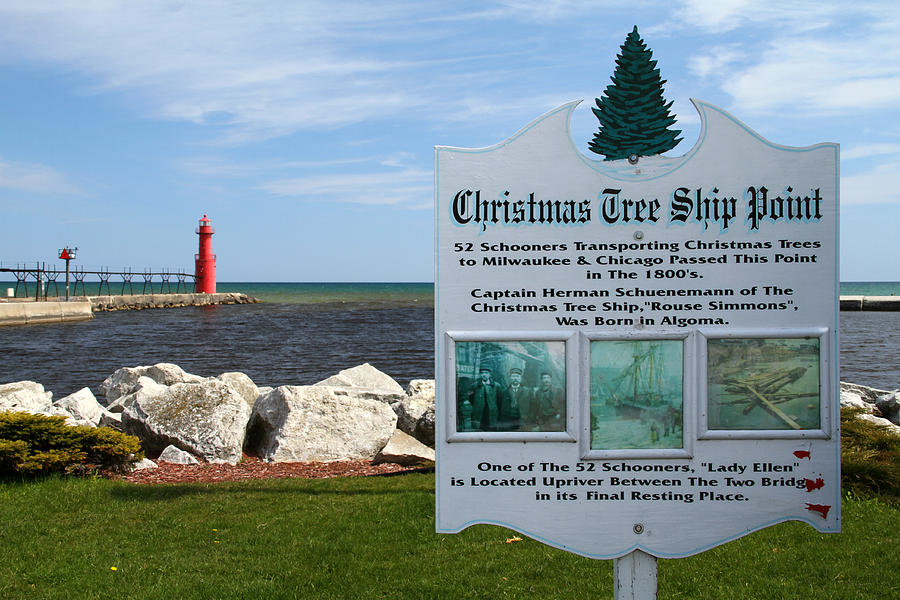 Christmas Tree Ship Point at Algoma Harbor Photograph by Mark J Seefeldt