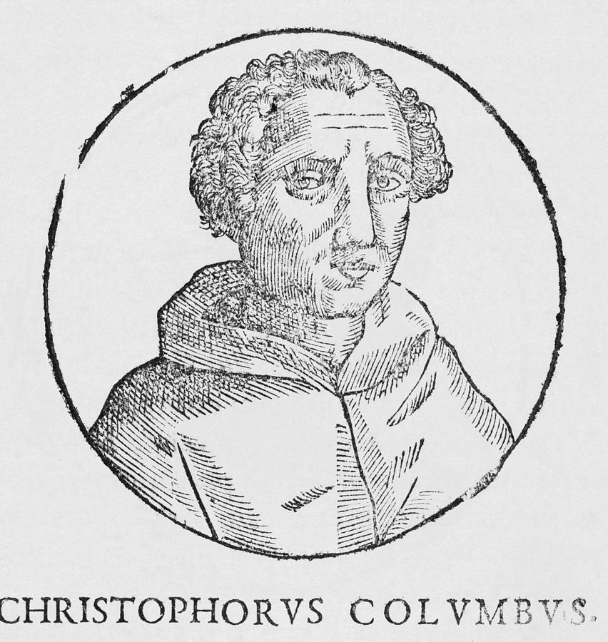 Portrait Photograph - Christopher Columbus, Italian Explorer by Middle Temple Library