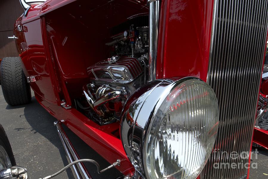 Chrome Engine Vintage Car Photograph by Blake Webster