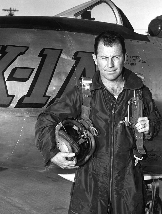 Chuck Yeager, With Bell X-1a In Which Photograph by Everett - Fine Art ...