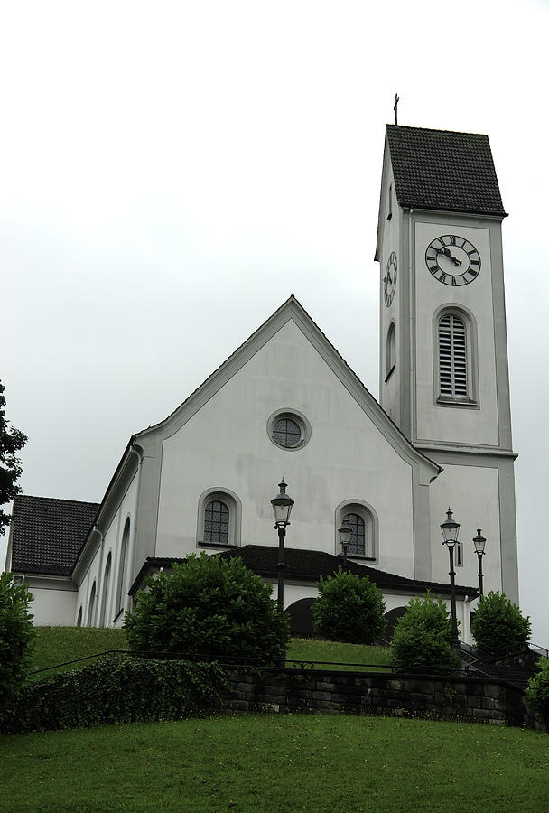 Church and greenery at Kriens on the outskirts of Lucerne Photograph by Ashish Agarwal