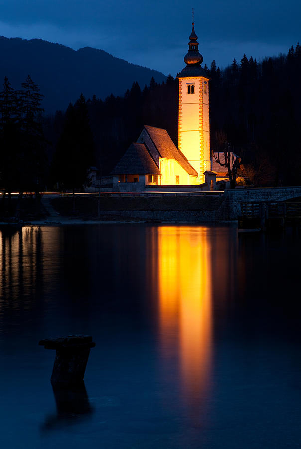 Church at dusk Photograph by Ian Middleton