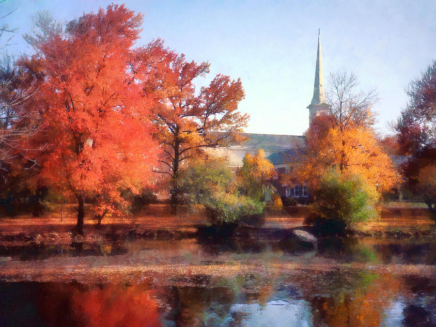 Church in Autumn Photograph by Susan Savad