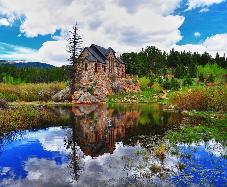 Church In Colorado On Lake Photograph By David Demoe