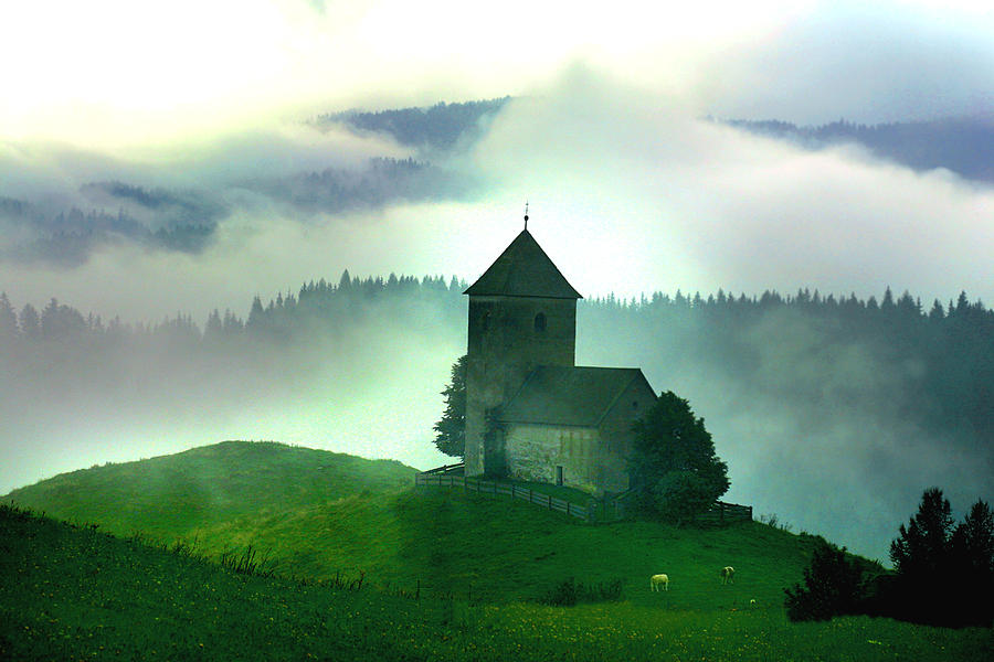 Architecture Photograph - Church in the Alps by Emanuel Tanjala
