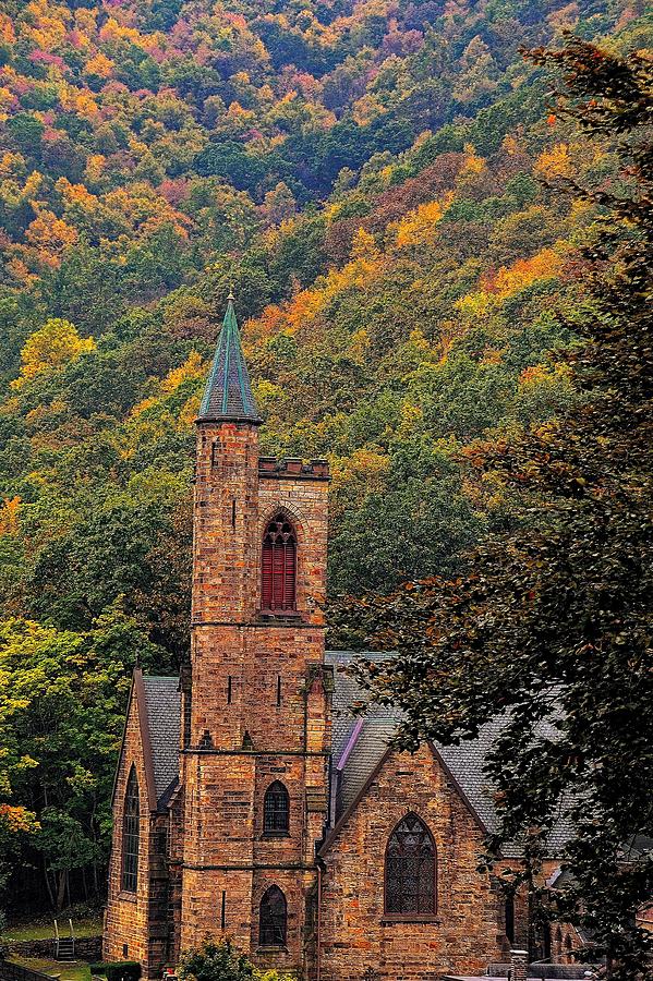Church in the mountains of Jim Thorpe. Photograph by Dave Sandt