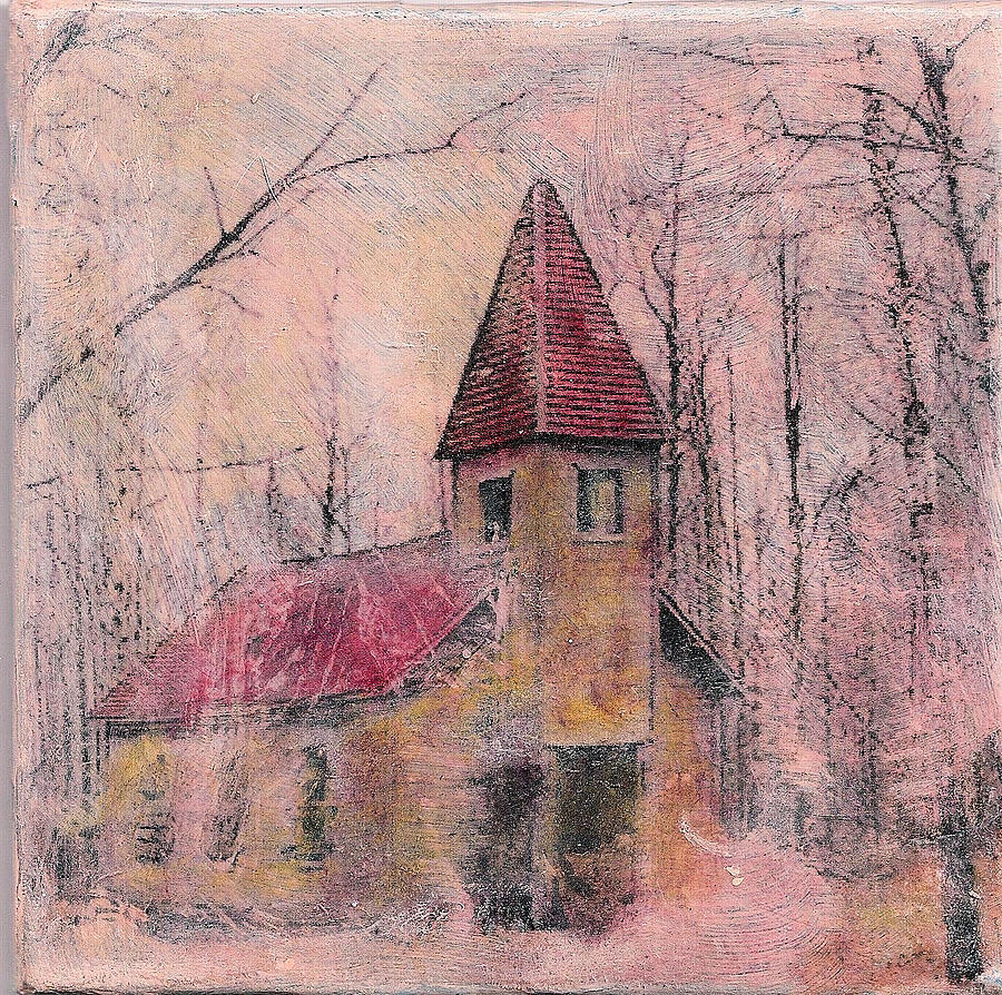 Church in the Woods Mixed Media by Ruby Cross