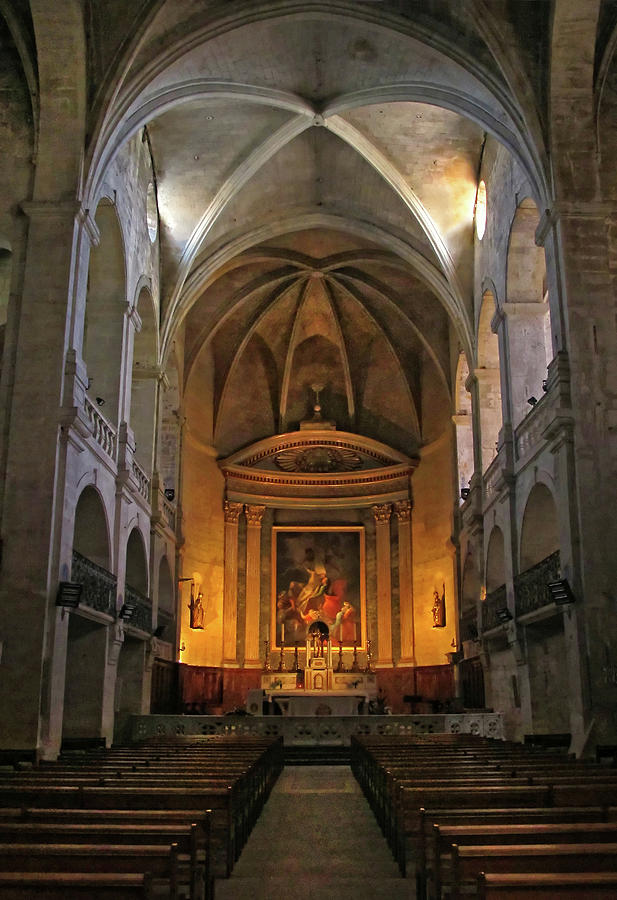 Church Interior Dordogne France Photograph by Dave Mills