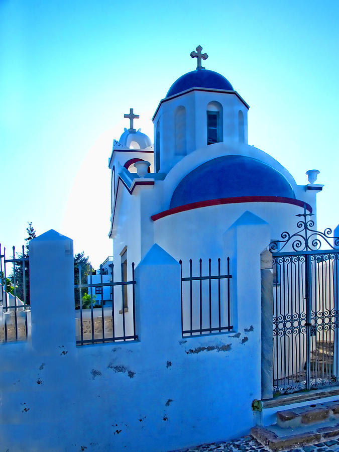 Church Oia Santorini Greece Photograph by Helaine Cummins