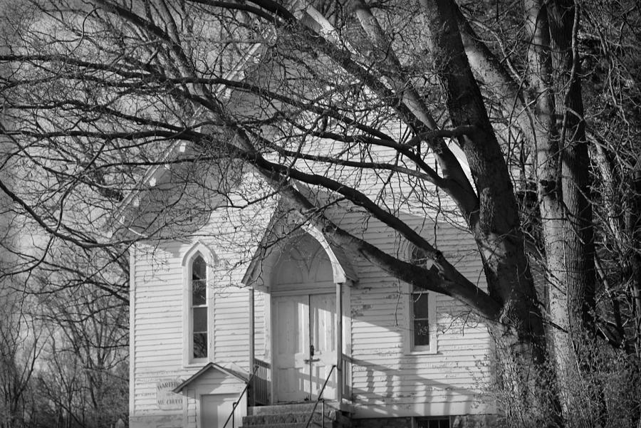 Tree Photograph - Church On A Hilltop by Karen Wagner