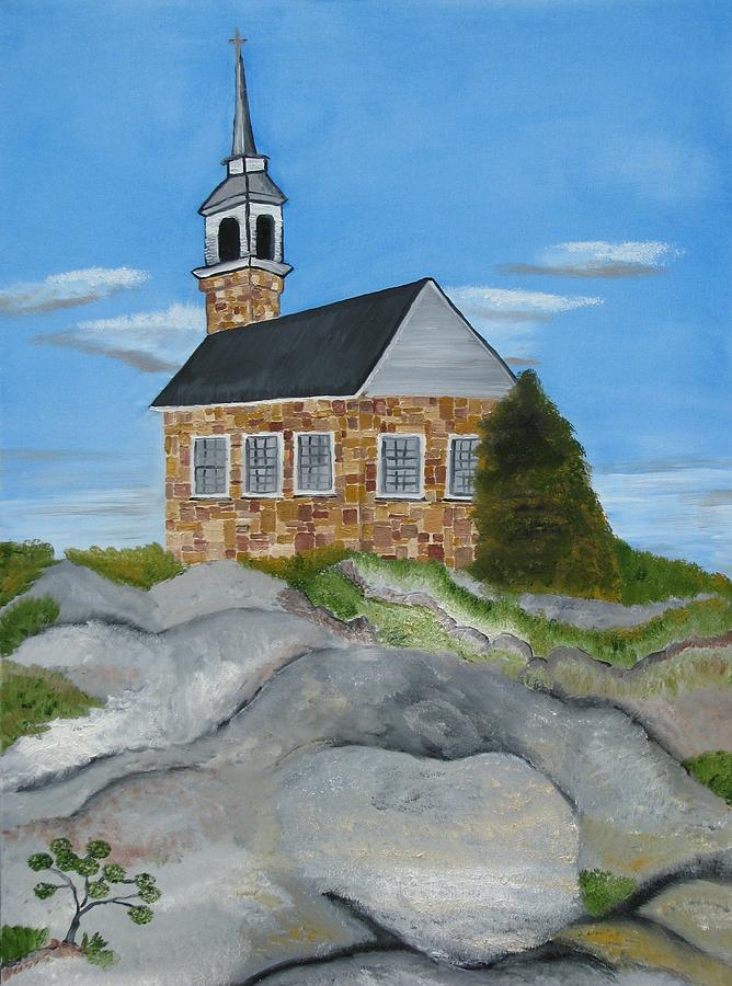 Landscape Painting - Church on Star Island by Suzanne Buckland