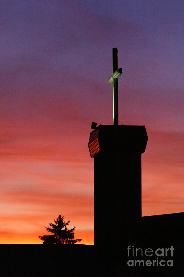 Church Sunset Photograph by Randy Harris