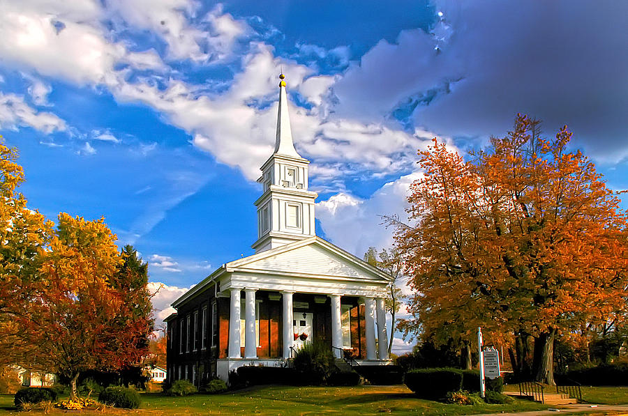 Church with tall Steeple Photograph by Randall Branham