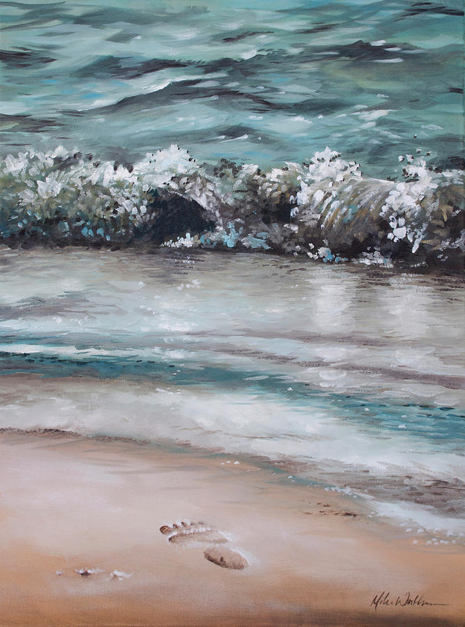 Churning Waters Painting by Mike Worthen