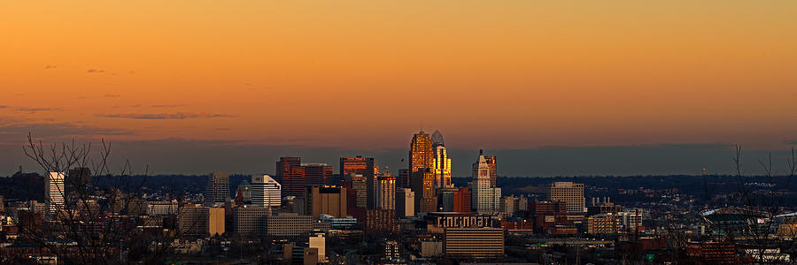 Cincinnati at Dusk Photograph by Keith Allen