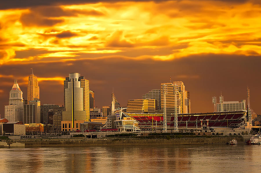Golden Photograph - Cincinnati Gold by Randall Branham