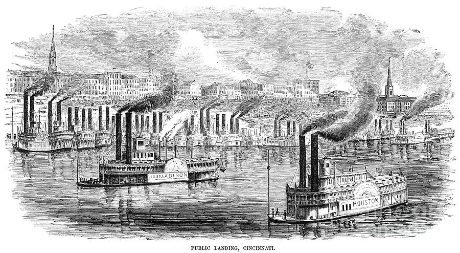 Cincinnati, Ohio, 1855 Photograph by Granger