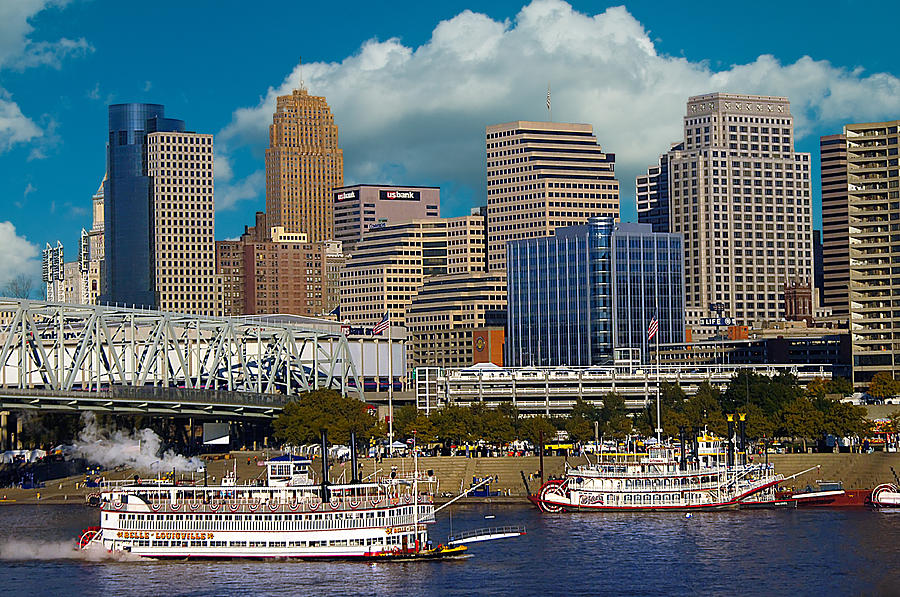 Cincinnati Tall Stacks Photograph by Randall Branham Fine Art America