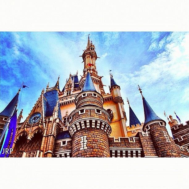 Architecture Photograph - Cinderellas Castle At Disneyland Tokyo by Julianna Rivera-Perruccio