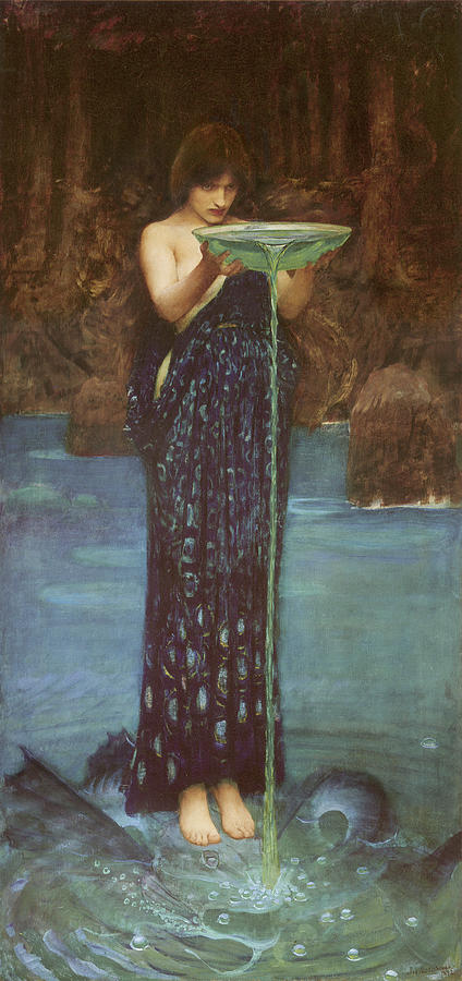 Myth Painting - Circe Invidiosa by  John William Waterhouse