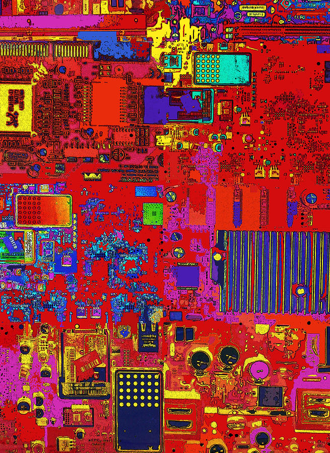 Circuit Board Digital Art By Betsy Decker