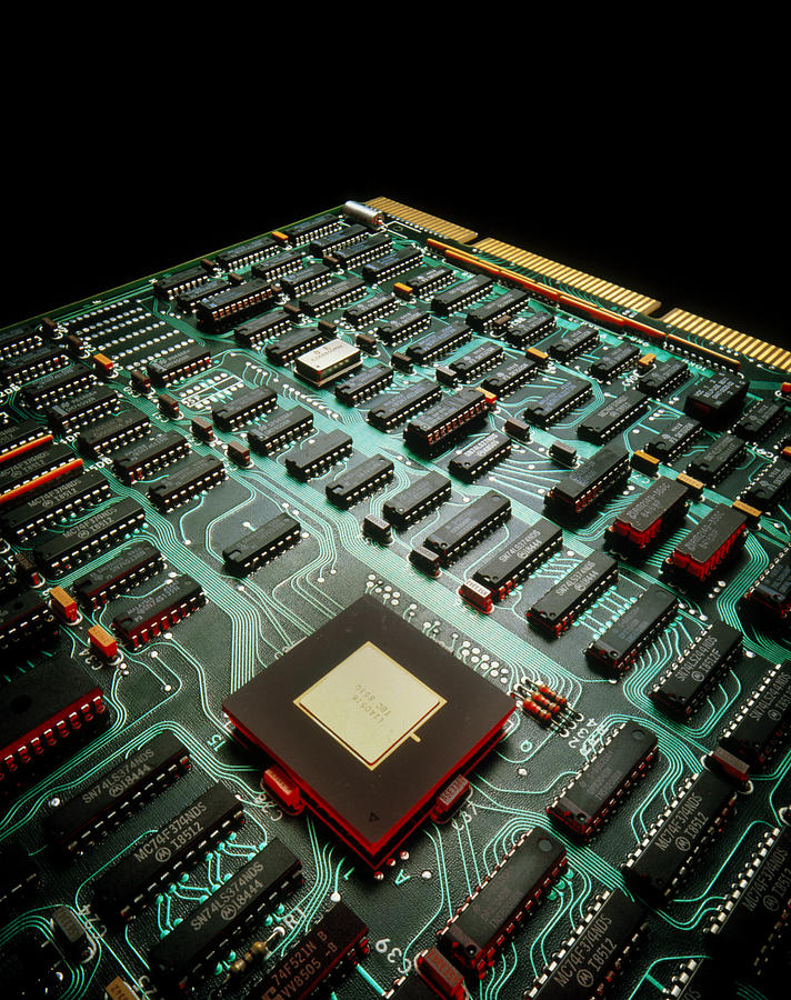 Circuit Board From A Mainframe Computer Photograph by David Parker