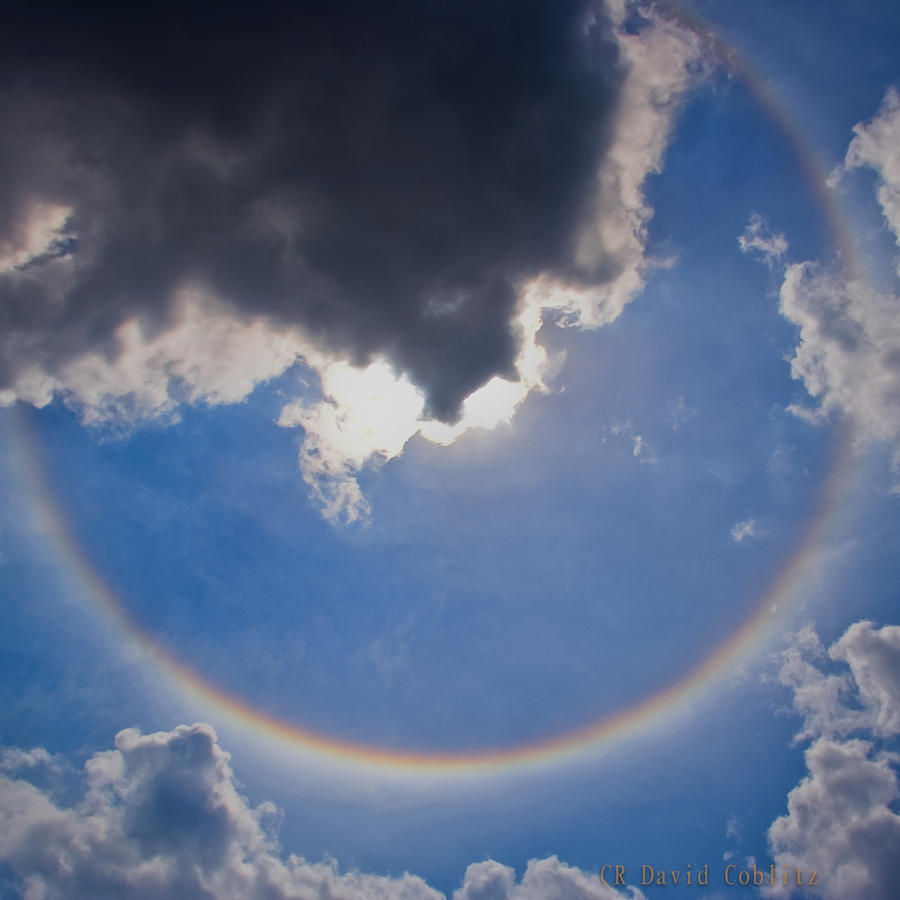 Circular Rainbow - square cropped Photograph by David Coblitz