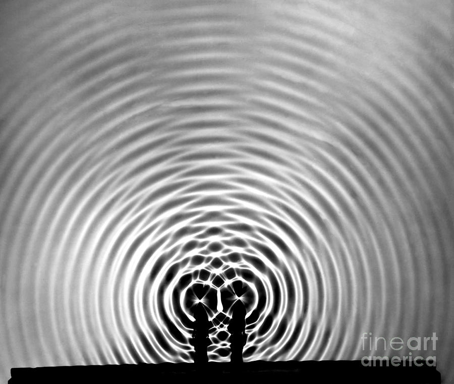 Pattern Photograph - Circular Wave Systems by Berenice Abbott
