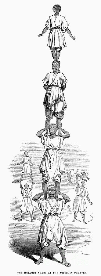Circus: Acrobats, 1843 Photograph by Granger