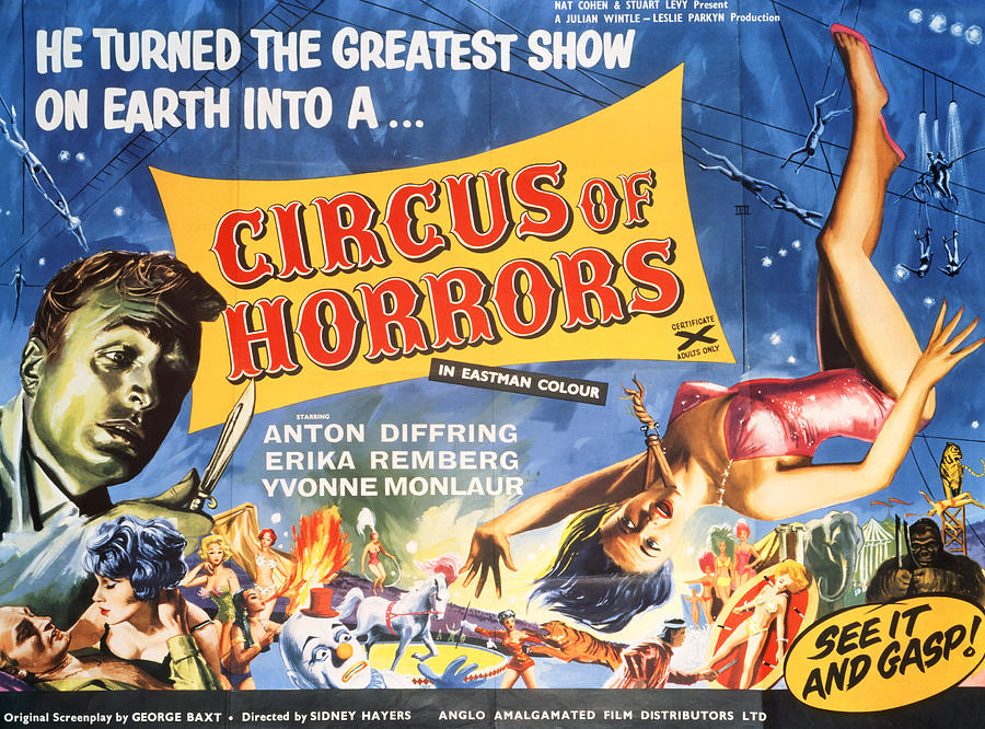 Movie Photograph - Circus Of Horrors, Anton Diffring Left by Everett