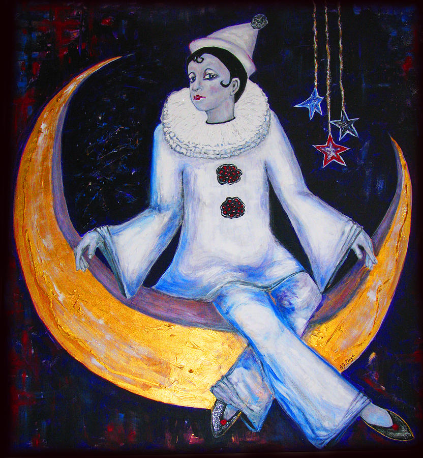 Clown Painting - Cirque De La Lune by Barbara Jean Lloyd