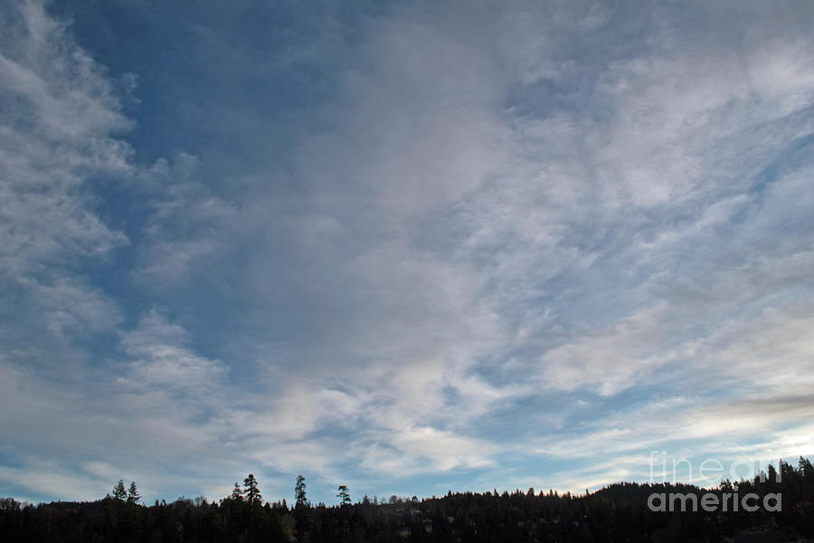 Cirrus Clouds over Lake Arrowhead, California #1 Photograph by Kenny Bosak