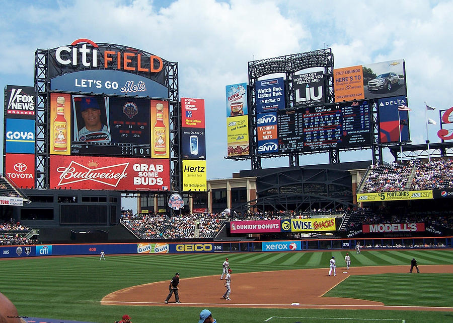 Citifield Scoreboard Photograph by Suhas Tavkar