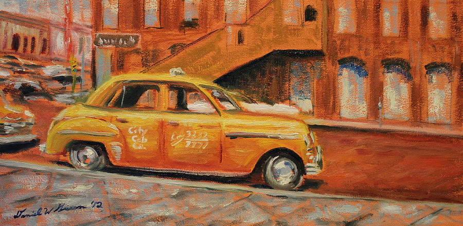 City Cab Painting by Daniel W Green
