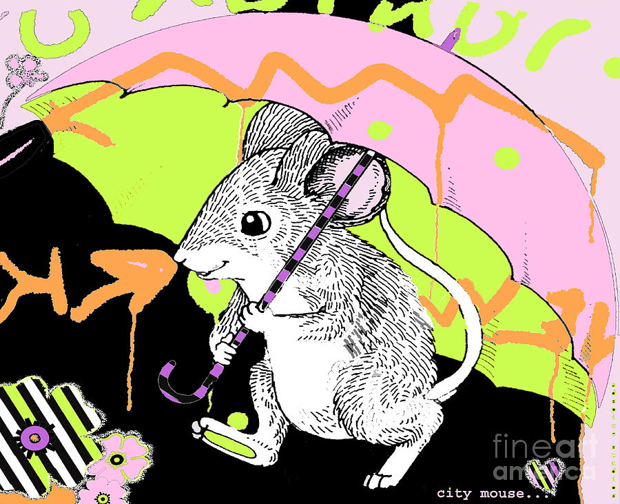 Mouse Mixed Media - City Mouse Baby Licensing Art by Anahi DeCanio