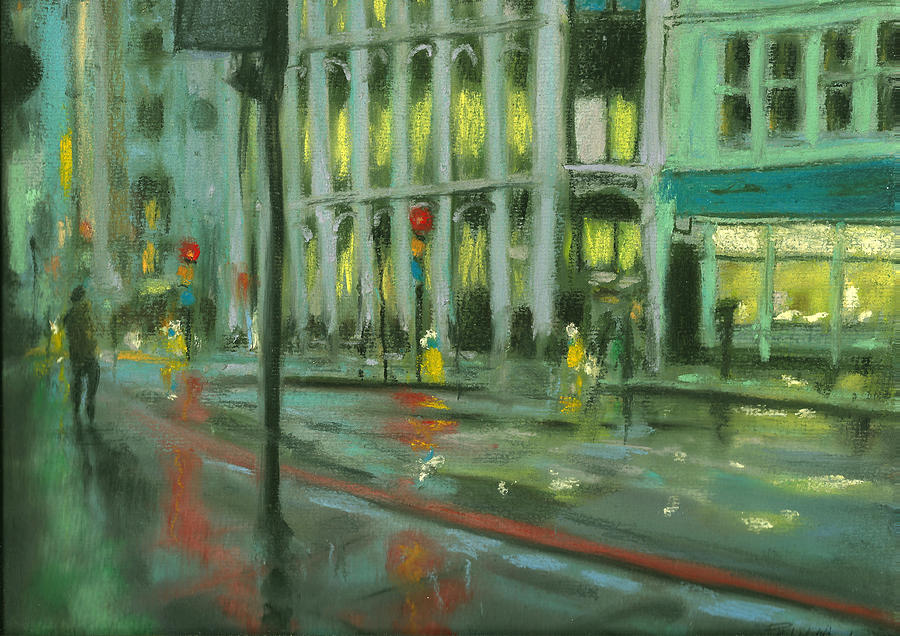 City Rain 10 Pastel by Paul Mitchell - Fine Art America