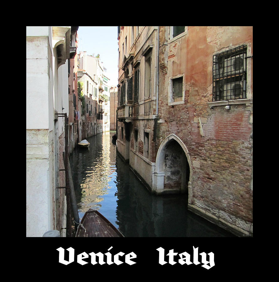 City Romance   Venice Canal Italy Photograph by John Shiron