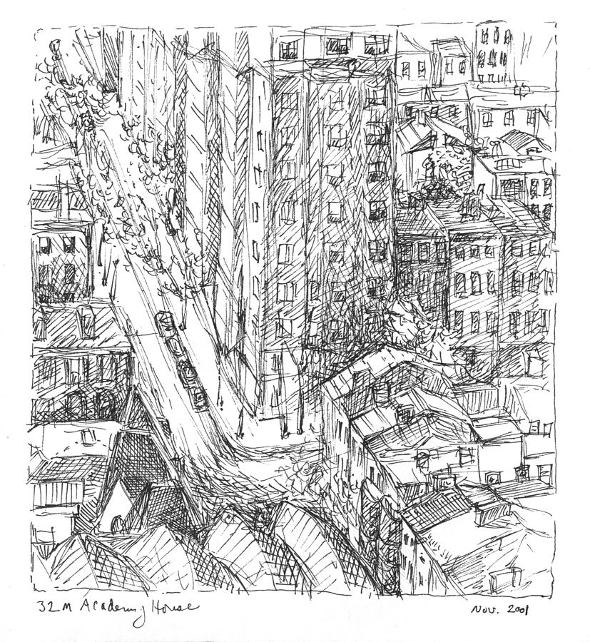 Philadelphia Drawing - City Scape by Elizabeth Carrozza