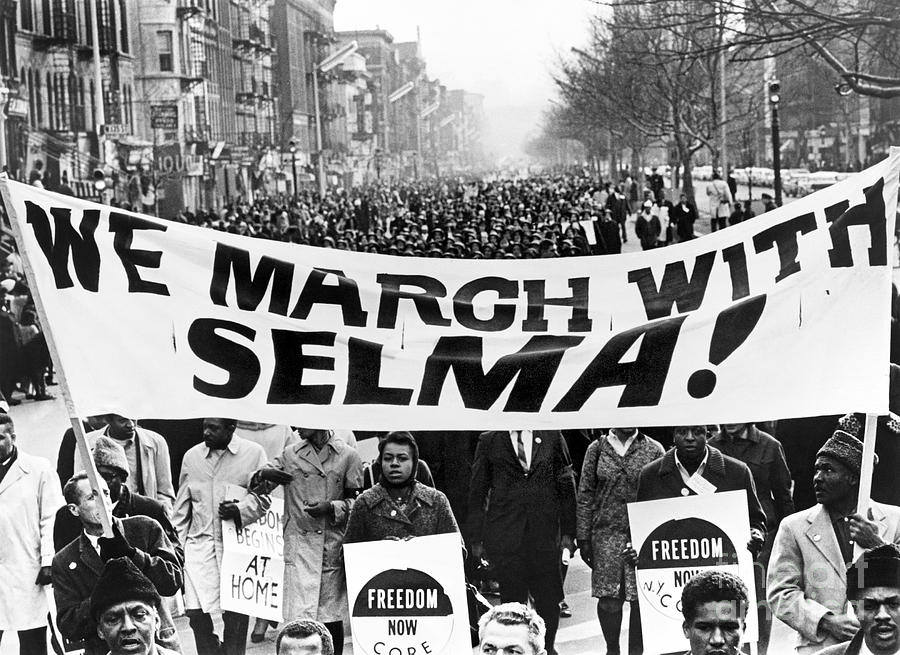Civil Rights March, 1965 Photograph by Granger