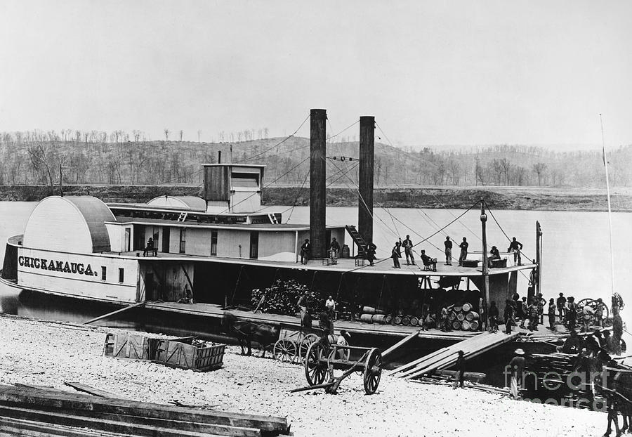 Boat Photograph - Civil War: Chickamauga by Granger