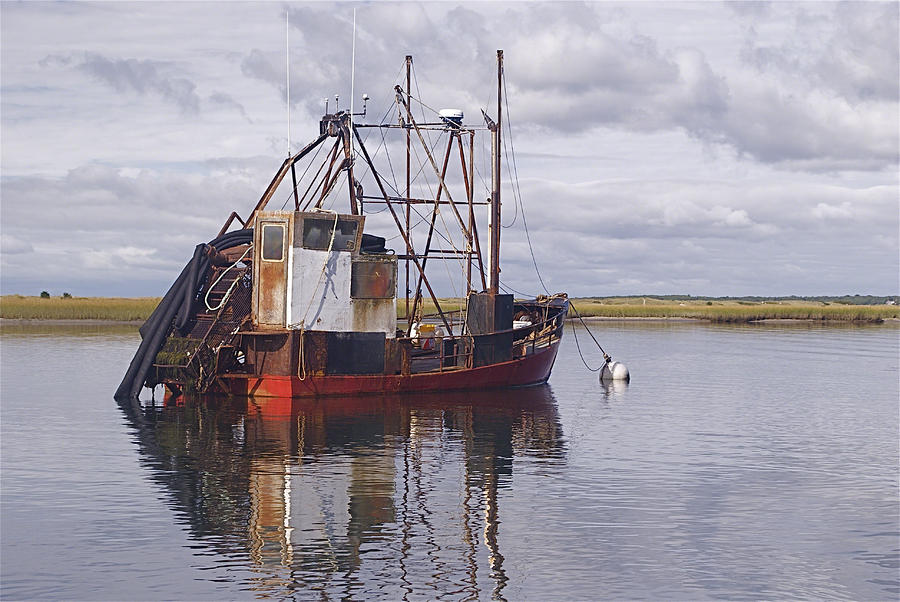 Boat Photograph - Clam Boat on the Mooring by Paul Donovan