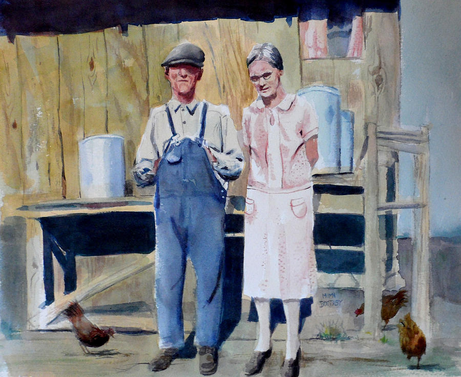 Clarence and Sophyra Hartness Painting by Mimi Boothby