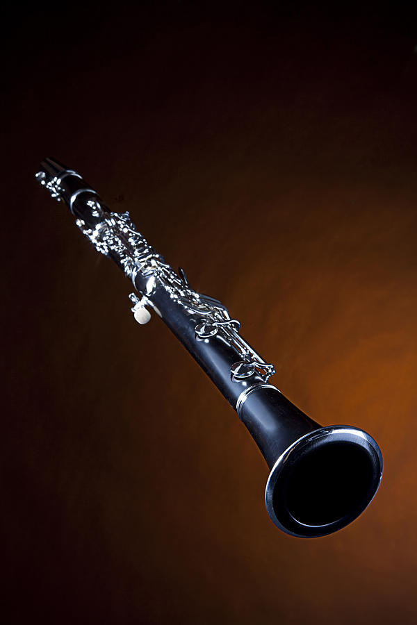 Clarinet Isolated Gold Spotlight Photograph by M K Miller