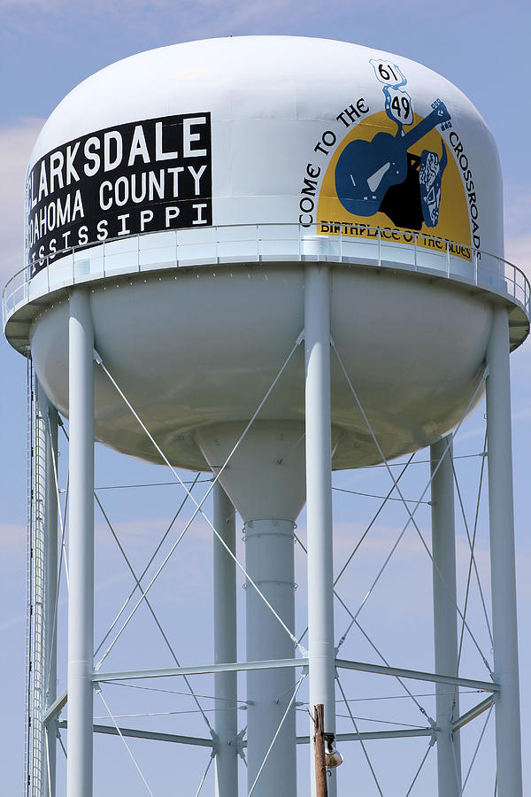 Music Photograph - Clarksdale Water Tower by Karen Wagner